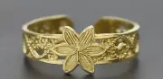 10K Real Yellow Gold Flower Celtic Knot Toe Ring Womens Jewelry 6.1 mm 0.8 gr
