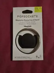 Popsockets- Magnetic MAGSAFE Phone Grip & Stand BLACK Magnetic Adapter included