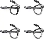 TJHypente 4 Pcs Bike Bungee Cords, 3in1 Elastic Bike Strap with Hooks, Adjustable Bicycle Luggage Carrier Band Rope, Wear-Resistant and Tensile Resistant Bike Luggage Straps, Motorcycles Luggage Rope