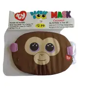 New 2020 TY Beanie Boo Mask Coconut the Monkey One Size Fits All 3+
