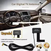 Windshield Antenna DAB+ Antenna W/LED RF Amplifier Car SMA/SMB Plug Adhesive Ant