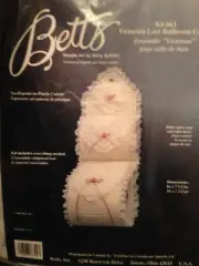 BETTS NEEDLE ART BY BETTY SCHILLER Kit 663 VICTORIAN LACE BATHROOM CADDY NEW!