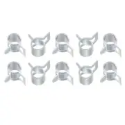 Spring Hose Clamp, 50pcs 65Mn Steel 5mm Low Pressure Air Clip, Zinc Plated