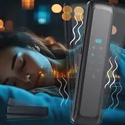 HALCONTORNO Pillow Speaker for Sleeping - Bone Conduction Speaker with 6 Built-in White Noise, Silent Bluetooth Speakers Under Pillow, Portable Sleep Bar for Travel, Memory Card Compatibility (Black)