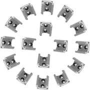 KOMBIUDA 24 Pcs Wheelchair Toilet Seat Tube Clamp Toilet Seat Pipe Clamp Pipe Clips U-shaped Tighten Clip Wheelchair Commode Chair Support U Shape Holder Plastic Tube Holder Pp Grey