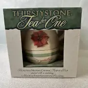 Thirstystone Tea for One Nesting Stacked Teapot & Teacup Christmas Poinsettia