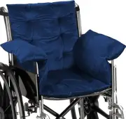 Big Hippo 17''x17'' Chair Cushion for Wheelchair Thick Prussian Blue
