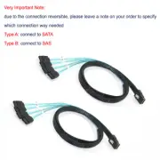 2x Mini SAS to 4-SATA SFF-8087 Multi-Lane Forward Breakout Internal Cable 50CM
