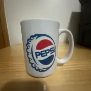 Pepsi Cola white Large mug with bottle cap image on it 1 of 250