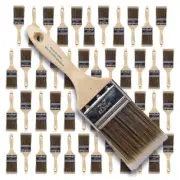 48PK 2.5" Flat House Wall,Trim Paint Brush Set Home Exterior or Interior Brushes