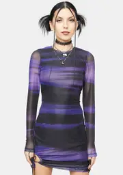 [Dolls Kill] Cosmic Melt Kudra Mini Dress
