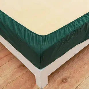 床包 床罩 床單 單人雙人加大雙人 加厚棉質親膚面料 綠色纯色 多色可選