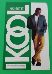 Vintage Kool Cigarettes Metal Sign (NEW OLD STOCK) KOOLS 1992