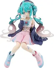 Niumowang Hatsune Miku Figure, Anime Figurine, Blue, Desktop Ornaments, Cake Decoration, Anime Model Statue, Home Decoration for Girls Gift