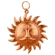 Copper Made Wall Hanging Sun Idol/Shri Surya Narayan Decorative Items for Home