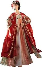 [IDZNFNFX] Women's Chinese Hanfu Dress Tang Dynasty Tradtional Clothing Ancient Princess Party Fancy Dress