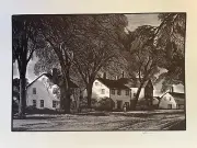 Thomas W Nason "Village Street" Plate Signed Lithograph Print Repro. 1930s