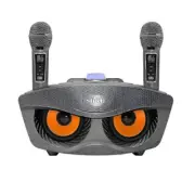 Mobie KTV Family Bluetooth Karaoke Speaker with 2 Wireless Microphones Grey
