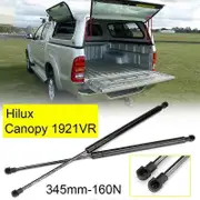 345MM 160N Car Extended Gas Struts for Toyota Hilux Canopy Replacement for 1921VR Canopy Rear black