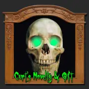 LED OCEAN GREEN EYES HALLOWEEN PROP Crank Ghost Mask