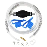 Gasoline Siphon Hand Pump, Gas Oil Water Diesel Fuel Transfer Pump - 10ft PVC...