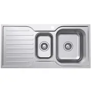 Everhard 980mm Classic Square 1TH 1.5 Bowl And Drainer