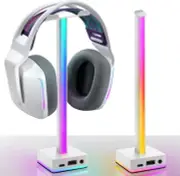 USB LED Light Bar Headphones Stand, Desktop Atmosphere RGB Backlight,50 Built-In