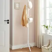 Wooden Coat Rack Tree with 8 Hooks, 3 Adjustable Sizes Free Standing, Solid Wood