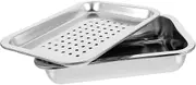 TOVINANNA Stainless Steel Teacup Tray 1 Set Tea Cup Plate Tea Serving Tray Tea Serving Plate Teacup Plate Tea Plate Tea Cup Tray Teacup Tray Tea Tray Stainless Steel Metal Household