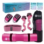 Hip Thrust Squat Barbell Pad Sets with Weight Lifting Strap Ankle Strap Workout