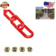 100-Foot Plastic Barrier Chain - UV Resistant & Customizable for Crowd Control