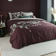 Bedding House x Van Gogh Van Gogh Blossom Dark Red Cotton Quilt Cover Set