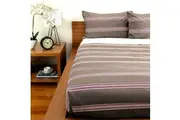 Hudson Stripe Almond Comforter Set by Jason