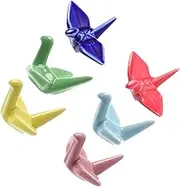 OFFSCH 6Pcs Paper Crane Chopsticks Rests Unique Decorative Holders for Home Restaurant Easy to Clean Creative Design for Daily Use