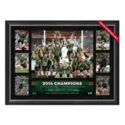 SOUTH SYDNEY RABBITOHS 2014 NRL PREMIERS TRIBUTE FRAME BURGESS INGLIS