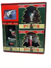 Coca-Cola Polar Bear Collection Ornaments Lot of 3 1995