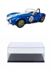 DIECAST CAR W/DISPLAY CASE 1965 SHELBY COBRA 427 S/C #21 W/SHELBY SC112BU 1/18