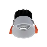Deep Round Recessed LED Downlight 10W White Aluminium 5000K - 20672
