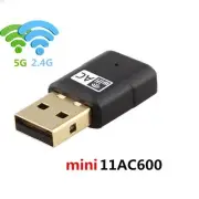 Wireless AC600 USB WiFi Adapter Dual Band MiniUSB wifi Dongle For Desktop&Laptop
