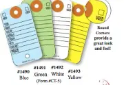Car Dealer Colored Key Tags Paper Stock 500 per box