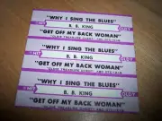 3 B B King Why I Sing The Blues / Get Off My Back Woman Jukebox Title Strips