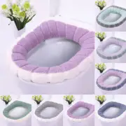 Bathroom Toilet Seat Cover Cushion Closestool Soft Warmer Mat Cover Pad Washable
