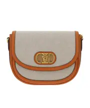 MCM Mode Travia Logo Plaque Small Crossbody Bag One size Nude
