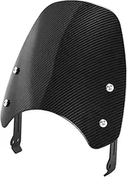 Wind Deflector Screen For Ducati For Scrambler 2015-2020 2019 2018 2017 Motorcycle Windshield Windscreen Wind Deflectors With Bracket Flyscreen Carbon Windscreens & Parts (Color : Carbon Fiber Look)