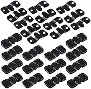 Ymaiss 50packs Stainless Steel Flush Mount Bracket, Interlocking Photo Frame Hook 44x19mm Heavy Duty Picture Hangers, Z Clip Bracket, Furniture Connector for Photo Mirrors Wall Mount Hardware Black