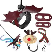 ORFOFE Versatile Bearded Dragon Suit Christmas Lizard Hammock Reptile Outdoor Harness Small Pet Leash Lizard Walking Harness