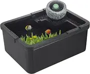 Small Fish Tank with Filter and Light | Landscape Tank for Turtles - Ancient LED Aquariums with USB Pump for Betta Hospital Bedroom Shrimp Aquaponics Reef Bookshelf Desktop Display