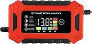 Battery Charger - Car Battery Maintainer | 12V Smart Fully Automatic Car Battery Charger, Battery Minder with Temperature Compensation, Motorcycle Battery Charger with LED Screen for Motorcycle, Car