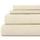 Premium 4-Piece Ivory Ultra Soft Flannel King Sheet Set