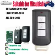 Complete Remote Transponder Key Fob for Mitsubishi ASX Lancer Outlander 2Buttons